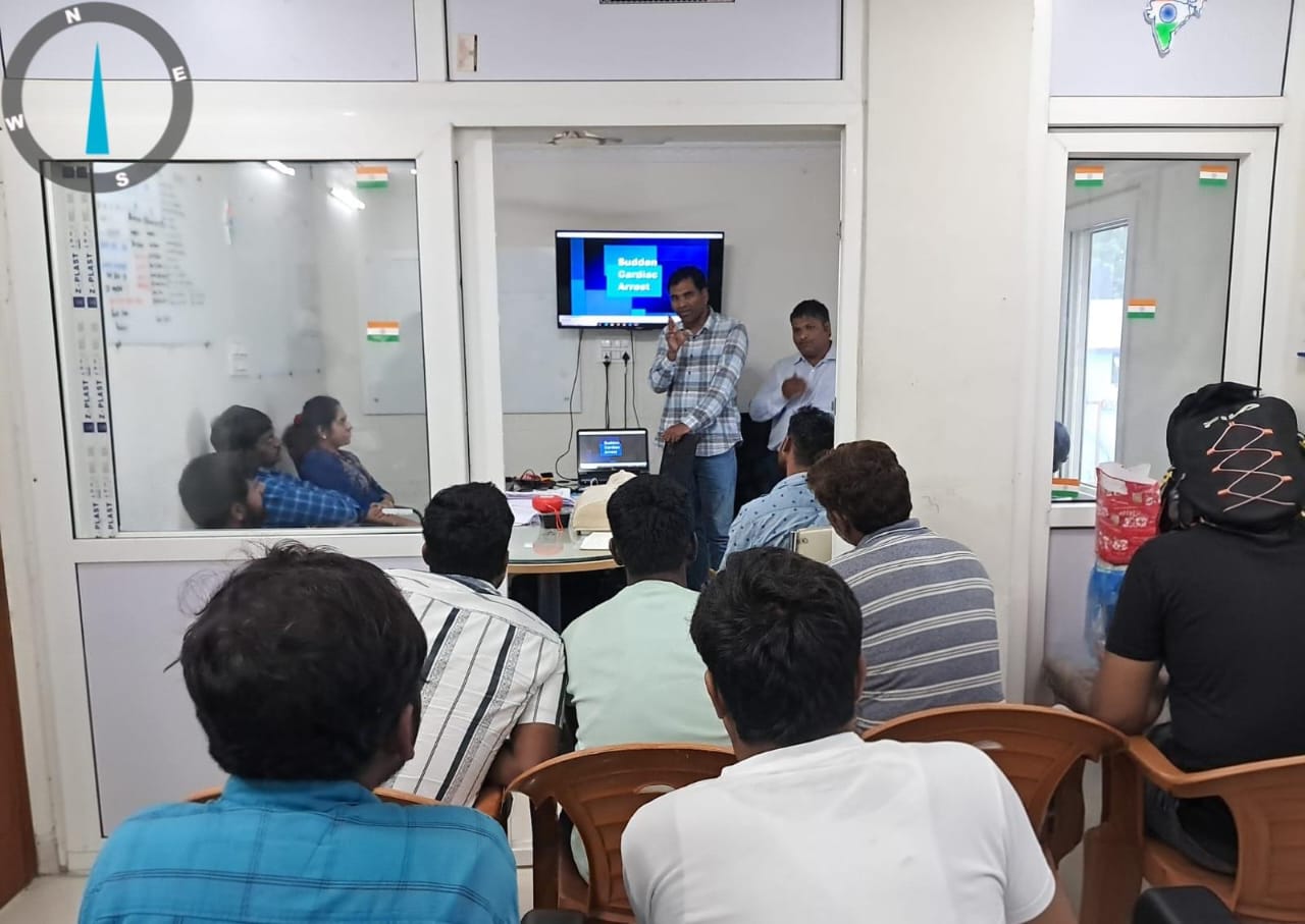 Classroom session on sudden cardiac arrest